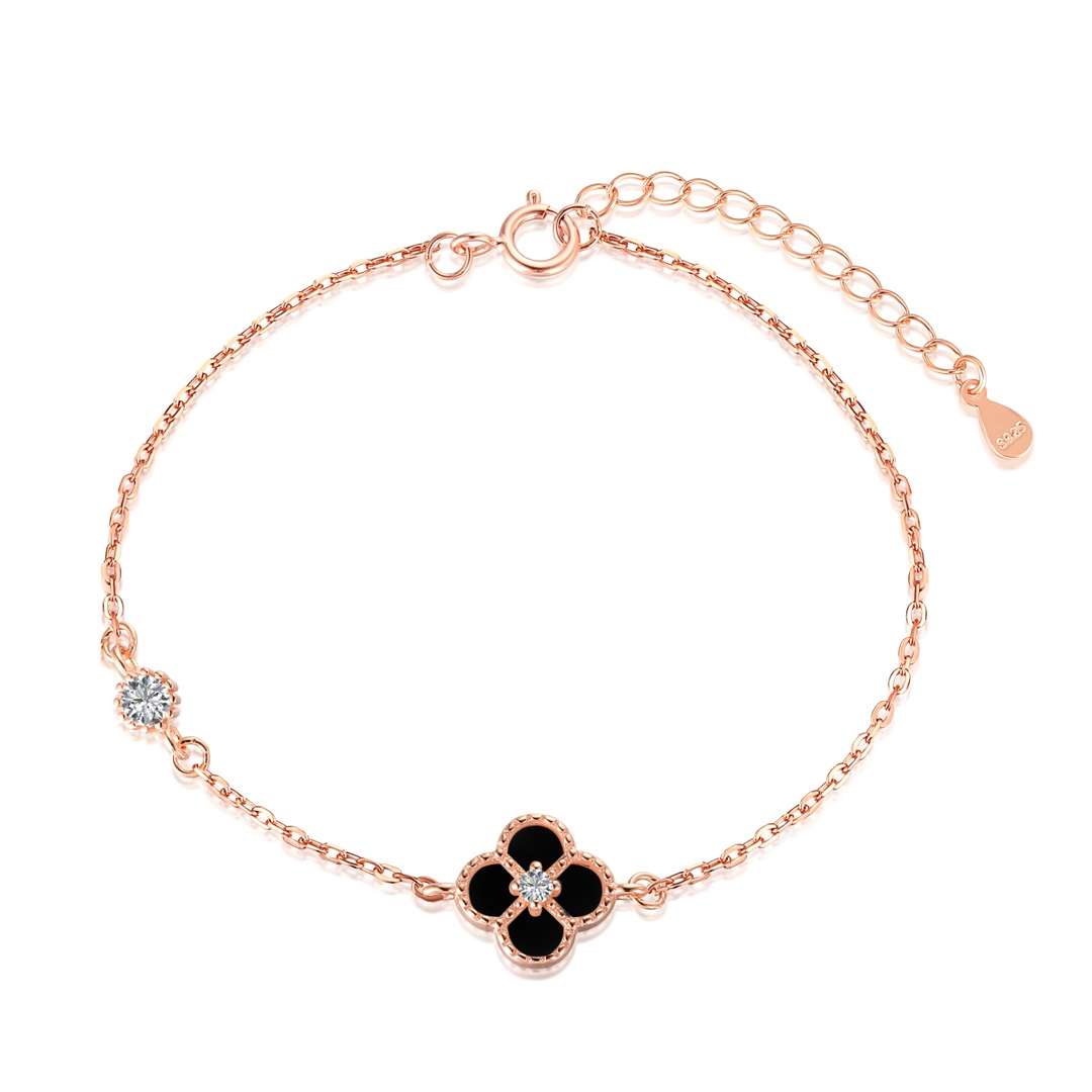 [Lora-Jewelry] Bracelet délicat trèfle à quatre feuilles
