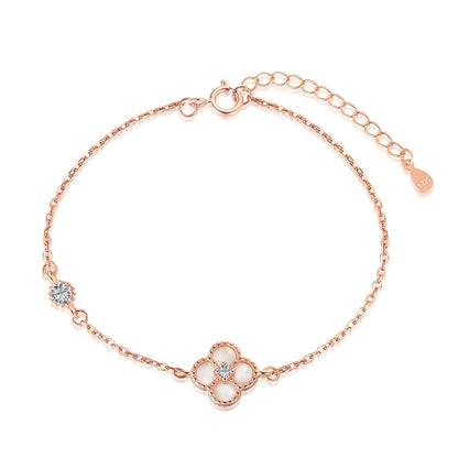 [Lora-Jewelry] Bracelet délicat trèfle à quatre feuilles