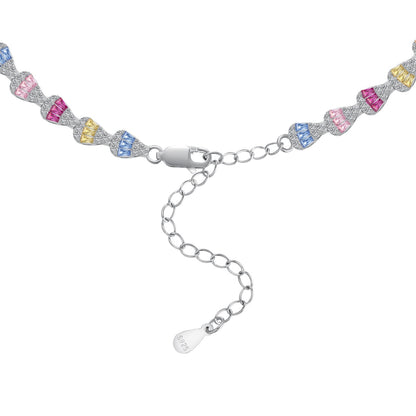 [Lora-Jewelry] Collier arc-en-ciel coloré et radieux