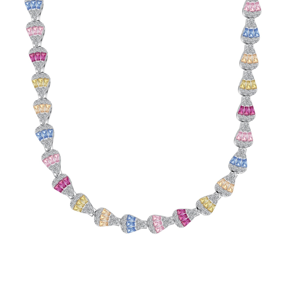 [Lora-Jewelry] Collier arc-en-ciel coloré et radieux