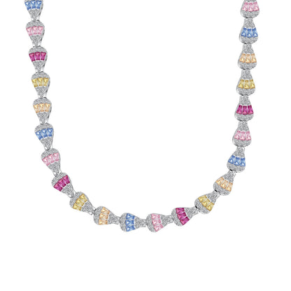 [Lora-Jewelry] Collier arc-en-ciel coloré et radieux