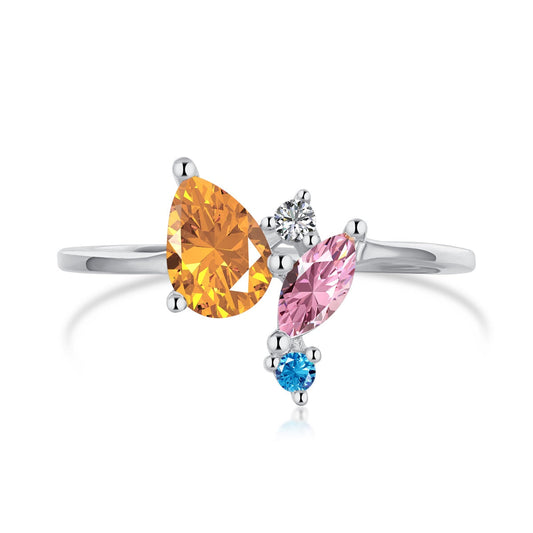 [Lora-Jewelry] Bague quotidienne multi-tailles colorée et éclatante