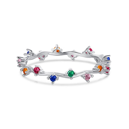 [Lora-Jewelry] Bague quotidienne ronde colorée et rayonnante