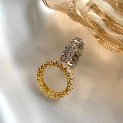 [Lora-Jewelry] Bague tennis ovale ornée