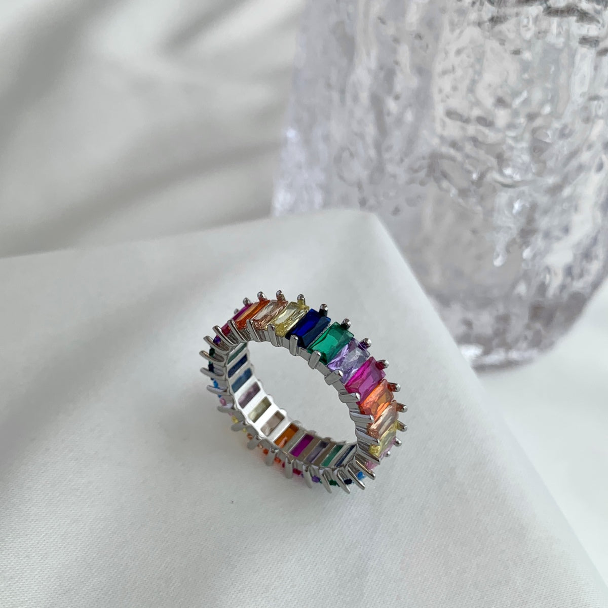 [Lora-Jewelry] Bague unique et colorée à taille radiante
