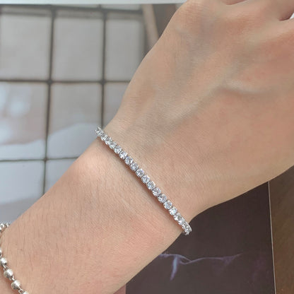 [Lora-Jewelry] Bracelet quotidien scintillant à taille ronde