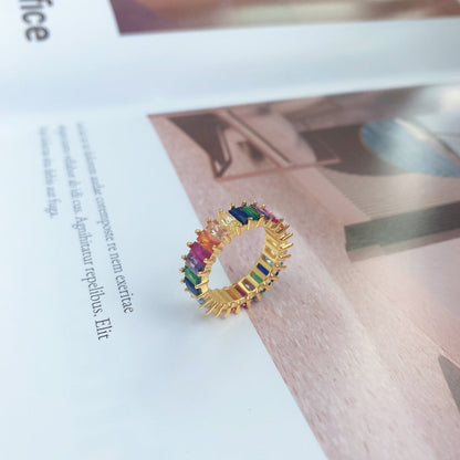[Lora-Jewelry] Bague unique et colorée à taille radiante