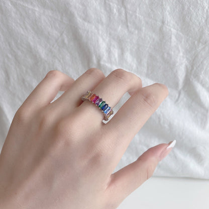[Lora-Jewelry] Bague unique et colorée à taille radiante