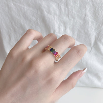 [Lora-Jewelry] Bague unique et colorée à taille radiante