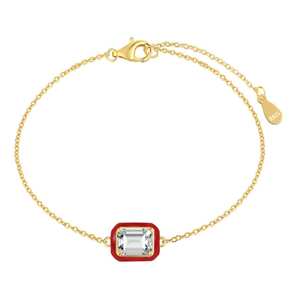 [Lora-Jewelry] Bracelet quotidien en émeraude colorée et scintillante de 2,0 carats