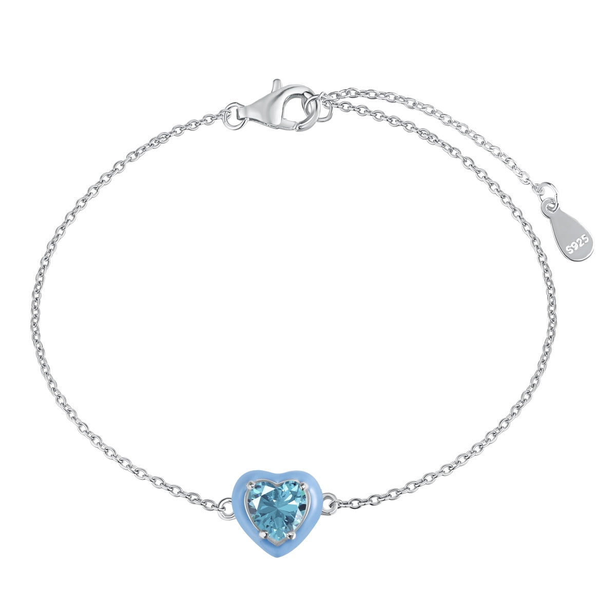 [Lora-Jewelry] Bracelet romantique scintillant en forme de cœur pour amoureux