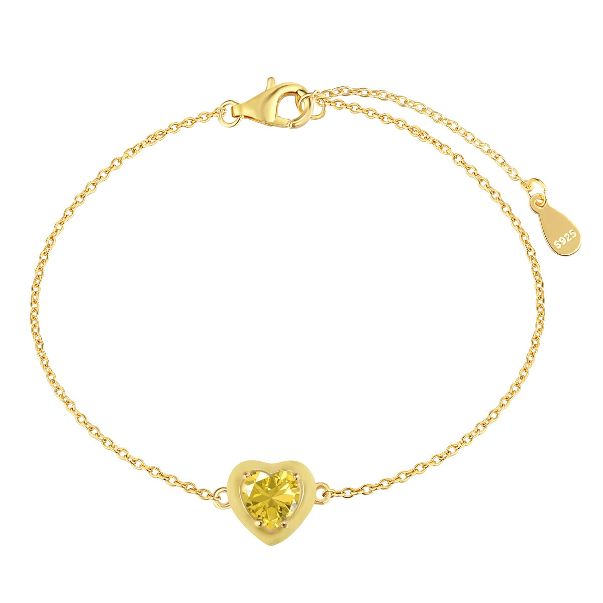 [Lora-Jewelry] Bracelet romantique scintillant en forme de cœur pour amoureux