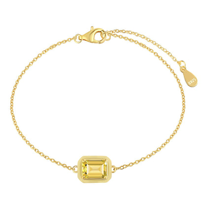 [Lora-Jewelry] Bracelet quotidien en émeraude colorée et scintillante de 2,0 carats
