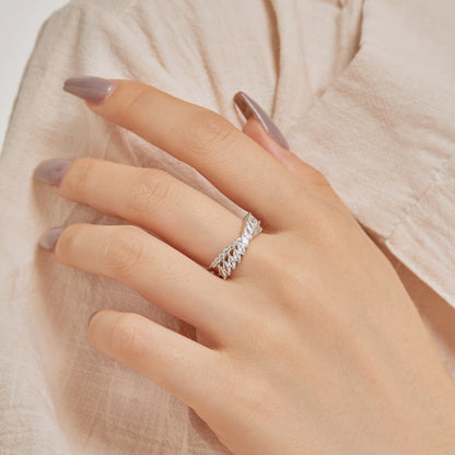 [Lora-Jewelry]個性的なカラフルなマーキスカットデイリーリング
