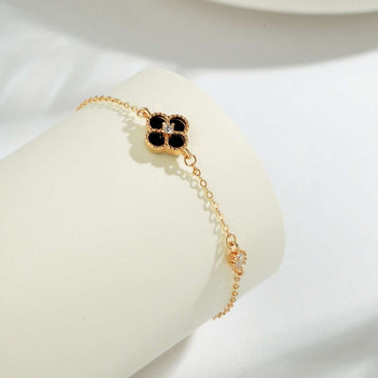 [Lora-Jewelry] Bracelet délicat trèfle à quatre feuilles