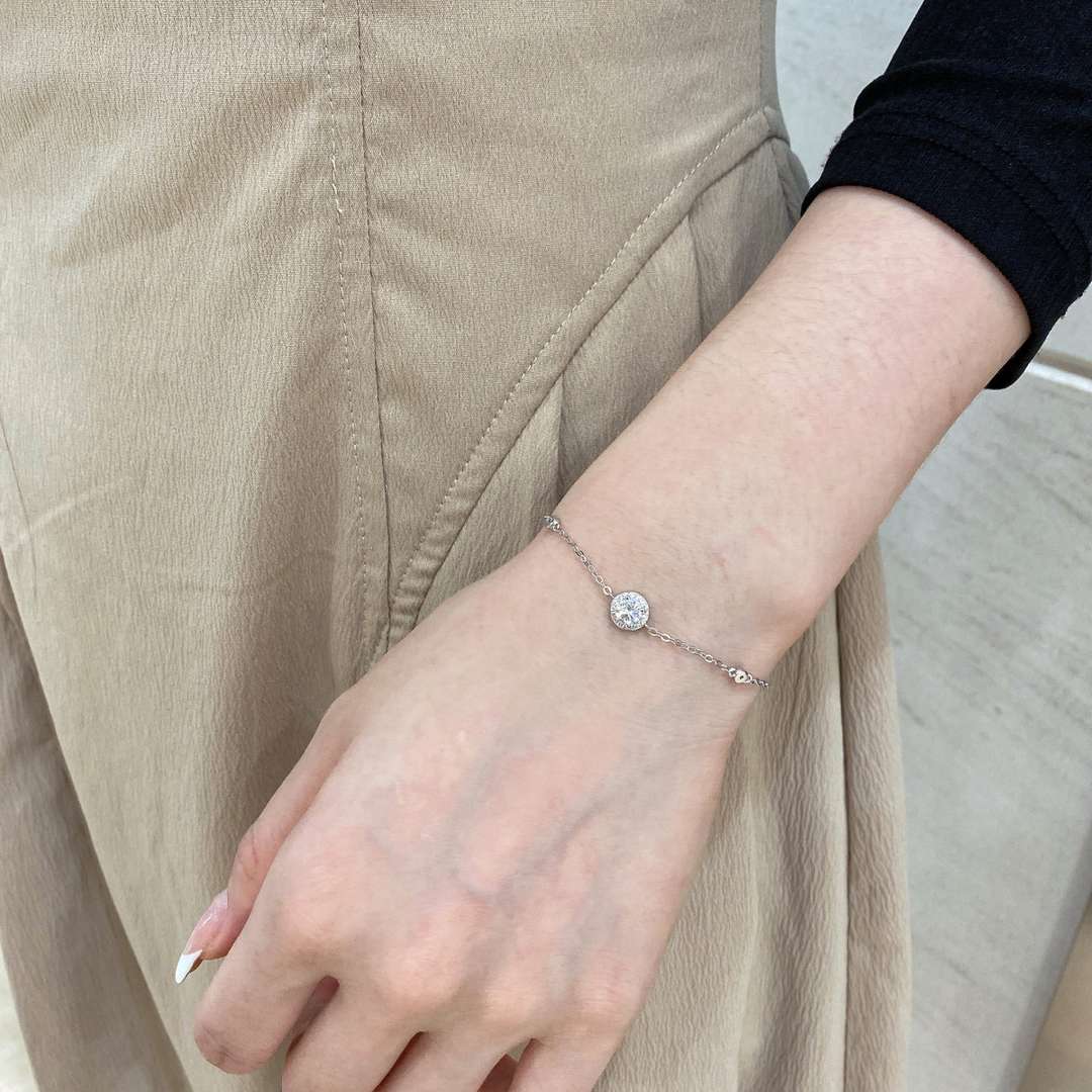 [Lora-Jewelry] Bracelet éblouissant à forme ronde