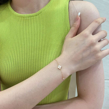 [Lora-Jewelry] Bracelet délicat trèfle à quatre feuilles