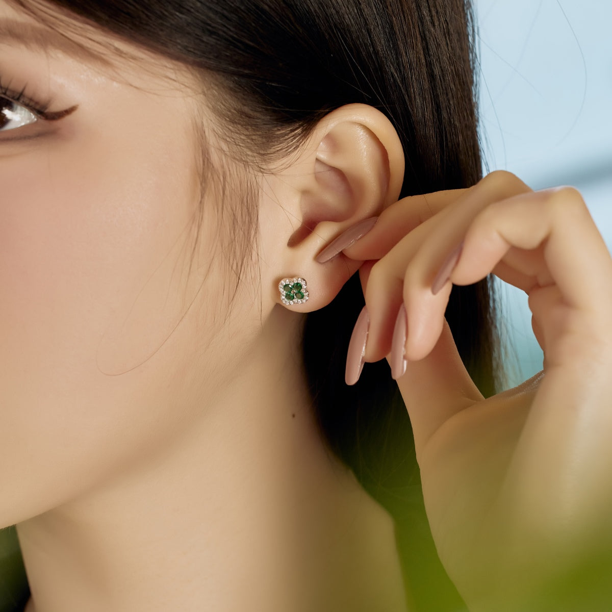 [Lora-Jewelry] Boucles d'oreilles en forme de trèfle à quatre feuilles