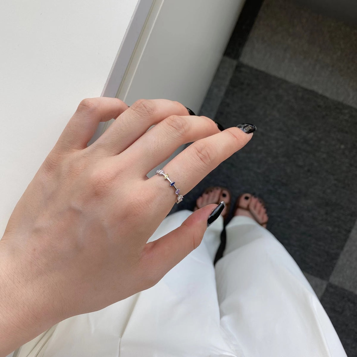 [Lora-Jewelry] Bague unique à taille trapèze pour un usage quotidien