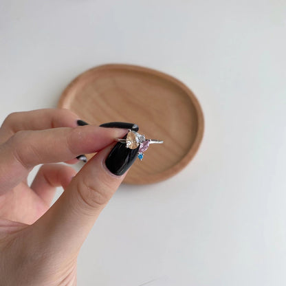 [Lora-Jewelry] Bague quotidienne multi-tailles colorée et éclatante