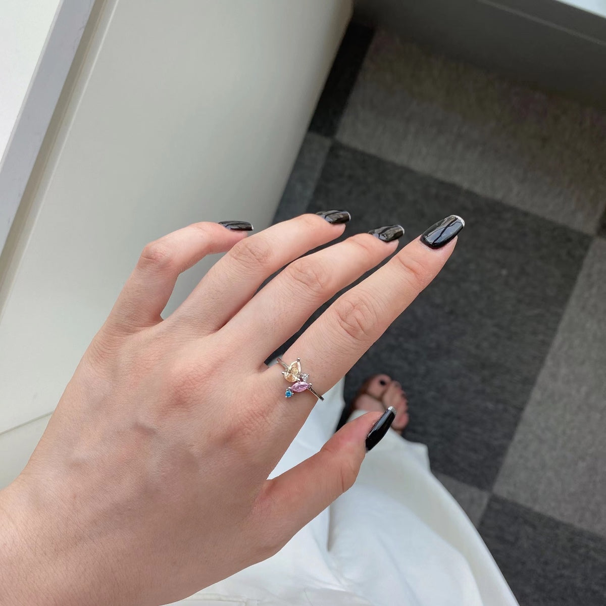 [Lora-Jewelry] Bague quotidienne multi-tailles colorée et éclatante