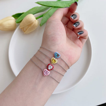 [Lora-Jewelry] Bracelet romantique scintillant en forme de cœur pour amoureux