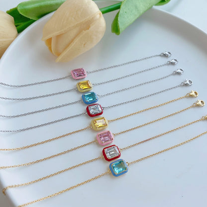 [Lora-Jewelry] Bracelet quotidien en émeraude colorée et scintillante de 2,0 carats
