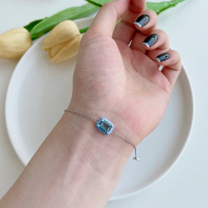 [Lora-Jewelry] Bracelet quotidien en émeraude colorée et scintillante de 2,0 carats