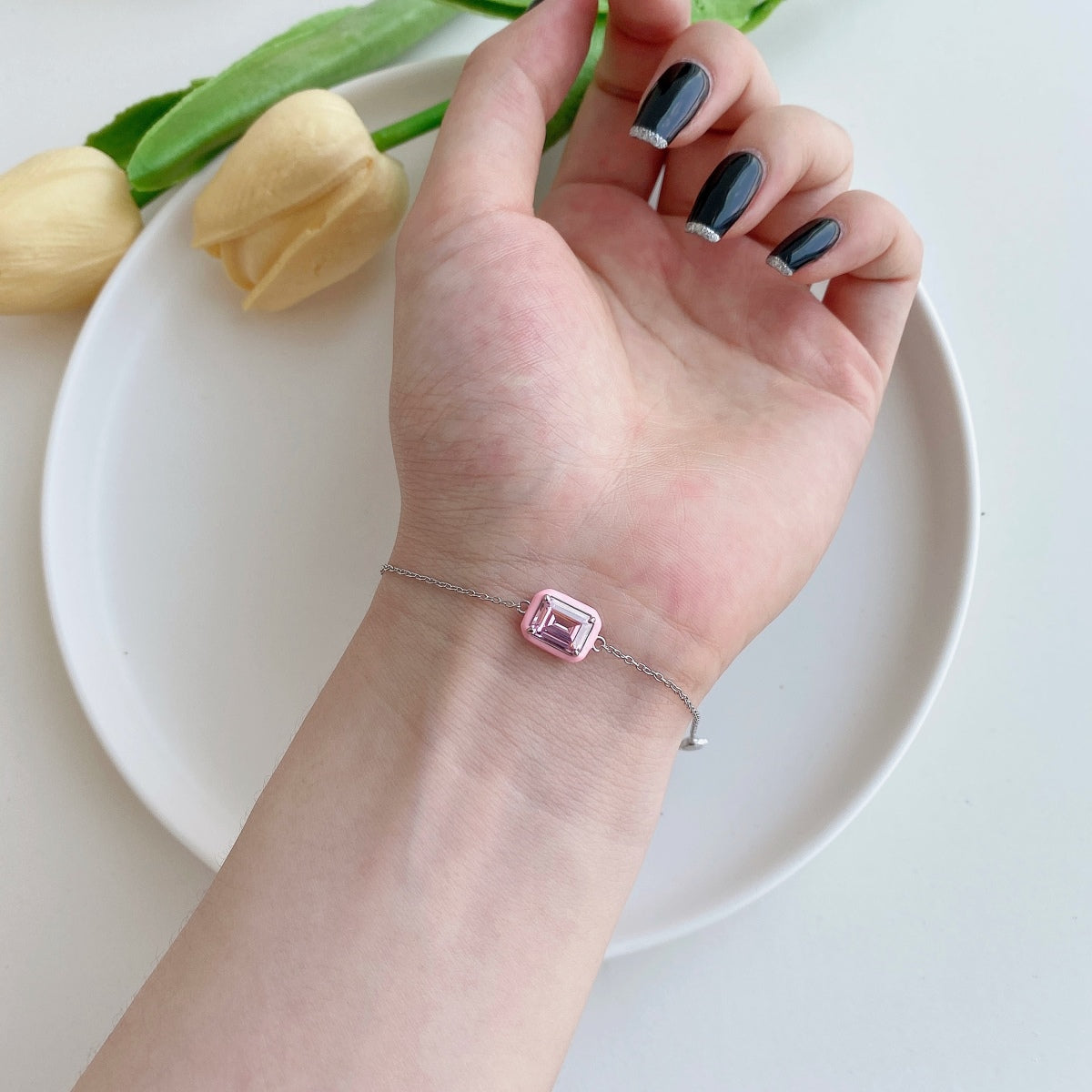 [Lora-Jewelry] Bracelet quotidien en émeraude colorée et scintillante de 2,0 carats