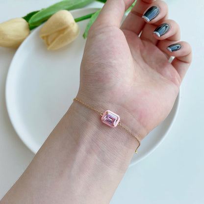 [Lora-Jewelry] Bracelet quotidien en émeraude colorée et scintillante de 2,0 carats