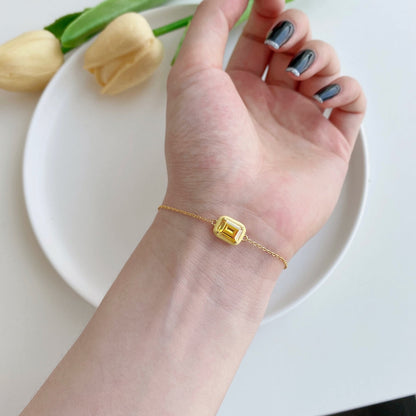 [Lora-Jewelry] Bracelet quotidien en émeraude colorée et scintillante de 2,0 carats