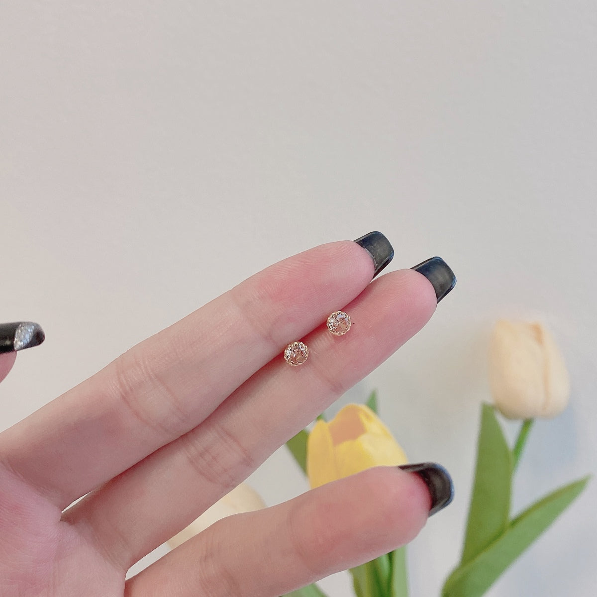 [Lora-Jewelry] Boucles d'oreilles rondes colorées et étincelantes
