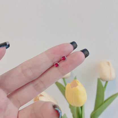 [Lora-Jewelry] Boucles d'oreilles rondes colorées et étincelantes