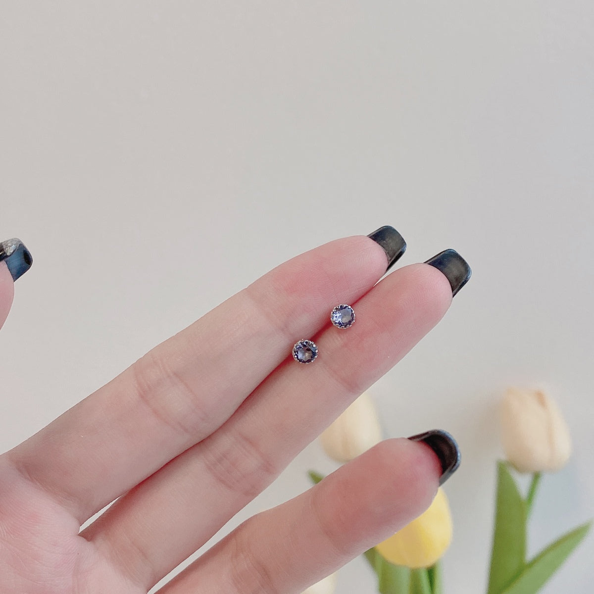 [Lora-Jewelry] Boucles d'oreilles rondes colorées et étincelantes