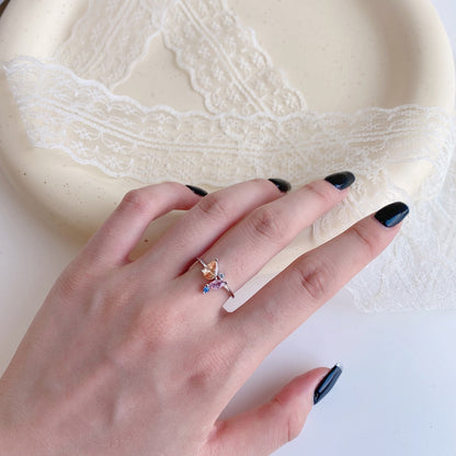[Lora-Jewelry] Bague quotidienne multi-tailles colorée et éclatante