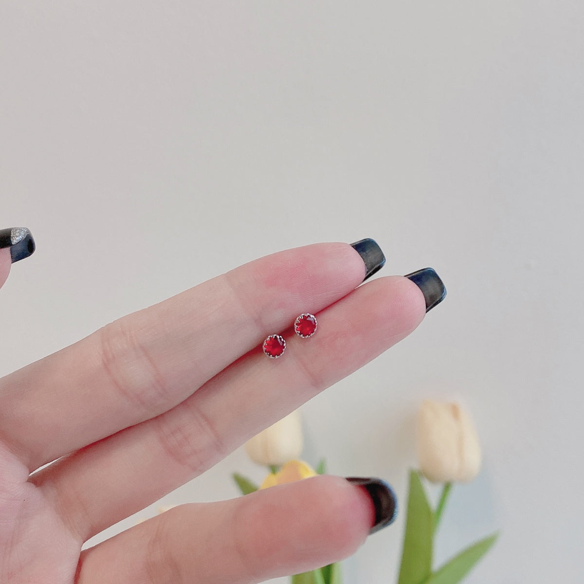 [Lora-Jewelry] Boucles d'oreilles rondes colorées et étincelantes