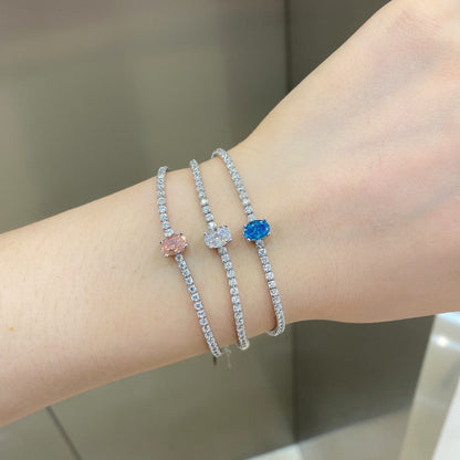 [Lora-Jewelry] Bracelet quotidien exquis de 0,75 carat à taille ovale