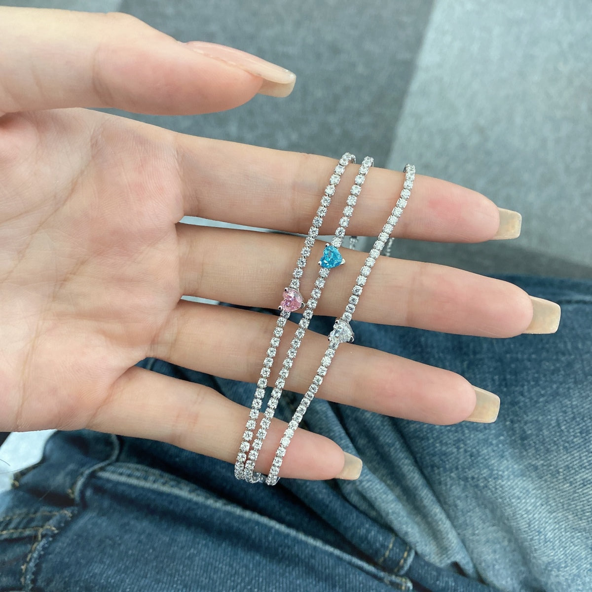 [Lora-Jewelry] Bracelet élégant et romantique en forme de cœur de 0,5 carat