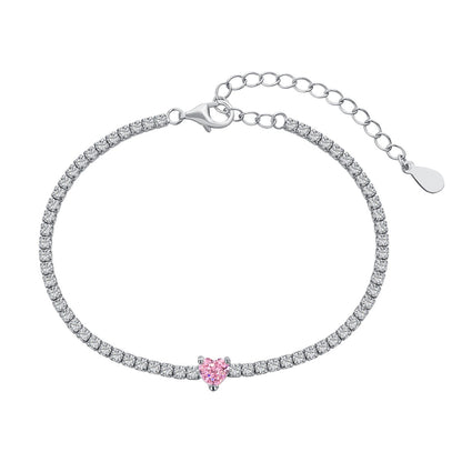 [Lora-Jewelry] Bracelet élégant et romantique en forme de cœur de 0,5 carat