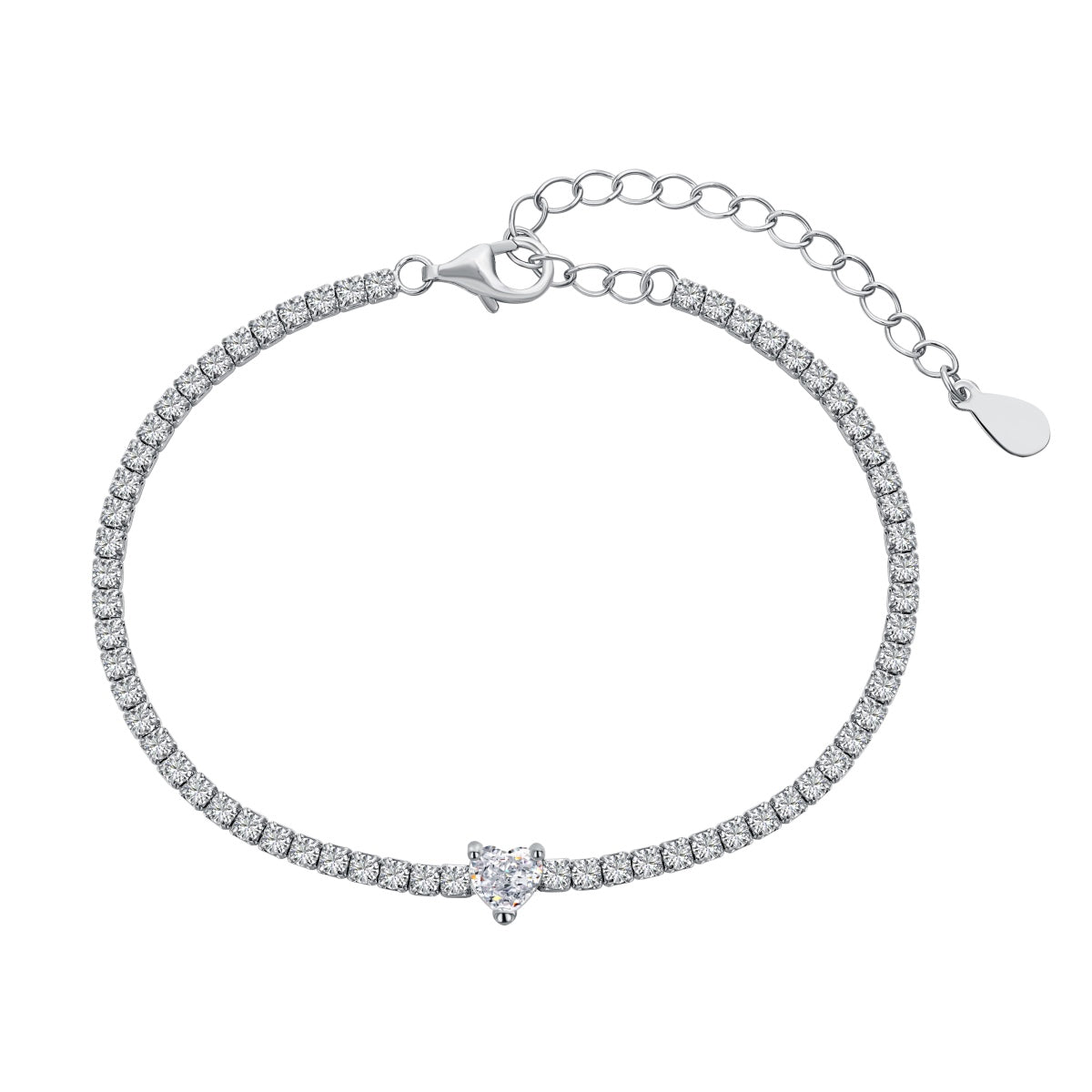 [Lora-Jewelry] Bracelet élégant et romantique en forme de cœur de 0,5 carat