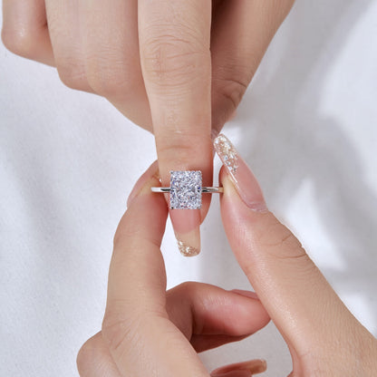 [Lora-Jewelry] Bague de banquet ornée de 4,0 carats, taille radiand enchanteresse