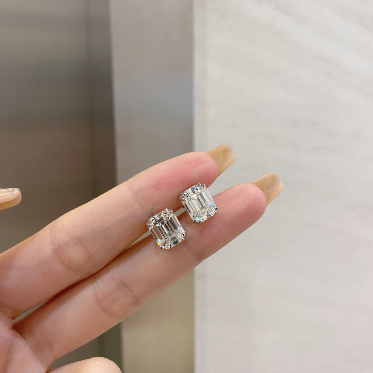 [Lora-Jewelry] Boucles d'oreilles carrées éblouissantes