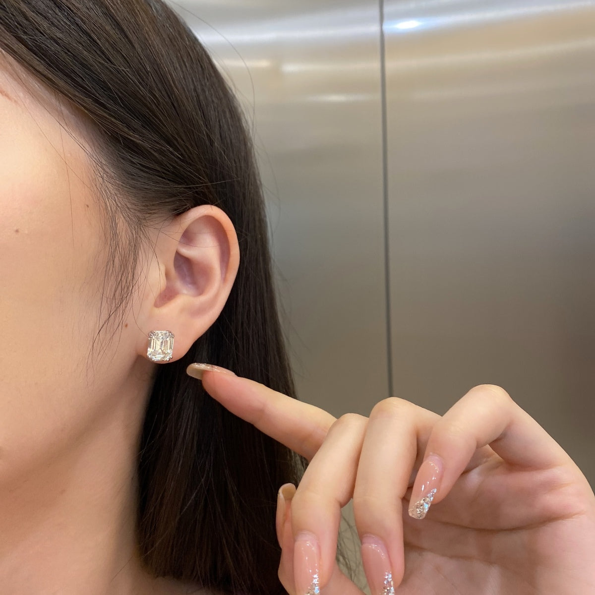 [Lora-Jewelry] Boucles d'oreilles carrées éblouissantes
