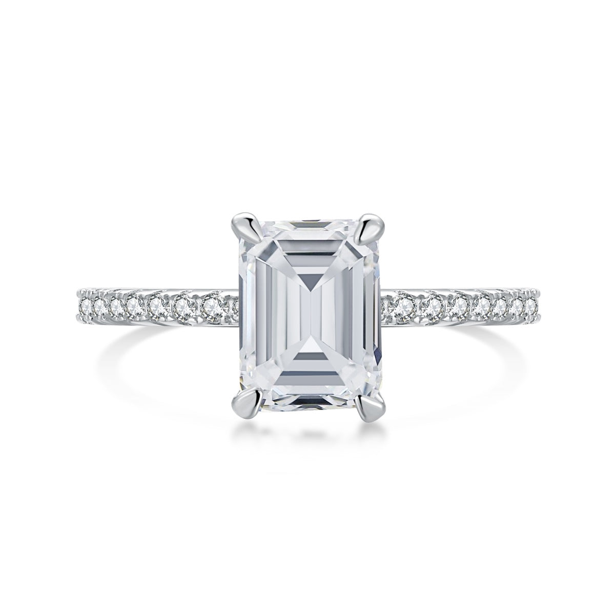 [Lora-Jewelry] Bague de fête ornée scintillante de 2,0 carats avec taille radiant