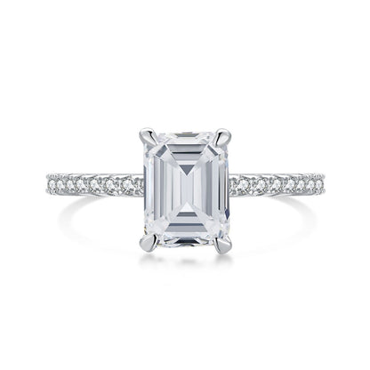 [Lora-Jewelry] Bague de fête ornée scintillante de 2,0 carats avec taille radiant