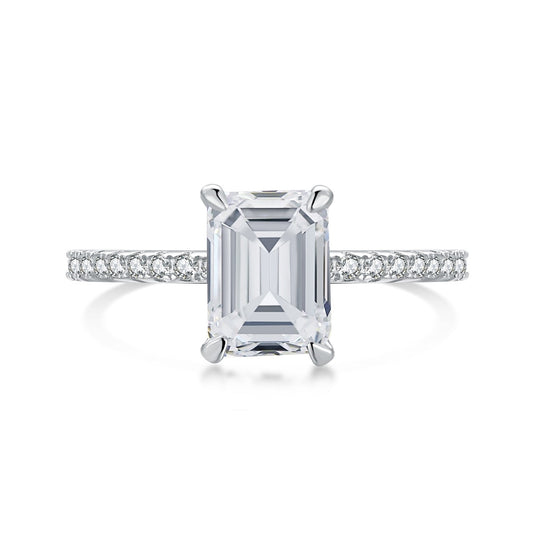 [Lora-Jewelry] Bague de fête ornée scintillante de 2,0 carats avec taille radiant