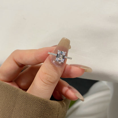 [Lora-Jewelry] Bague de fête ornée scintillante de 2,0 carats avec taille radiant