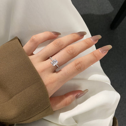 [Lora-Jewelry] Bague de fête ornée scintillante de 2,0 carats avec taille radiant