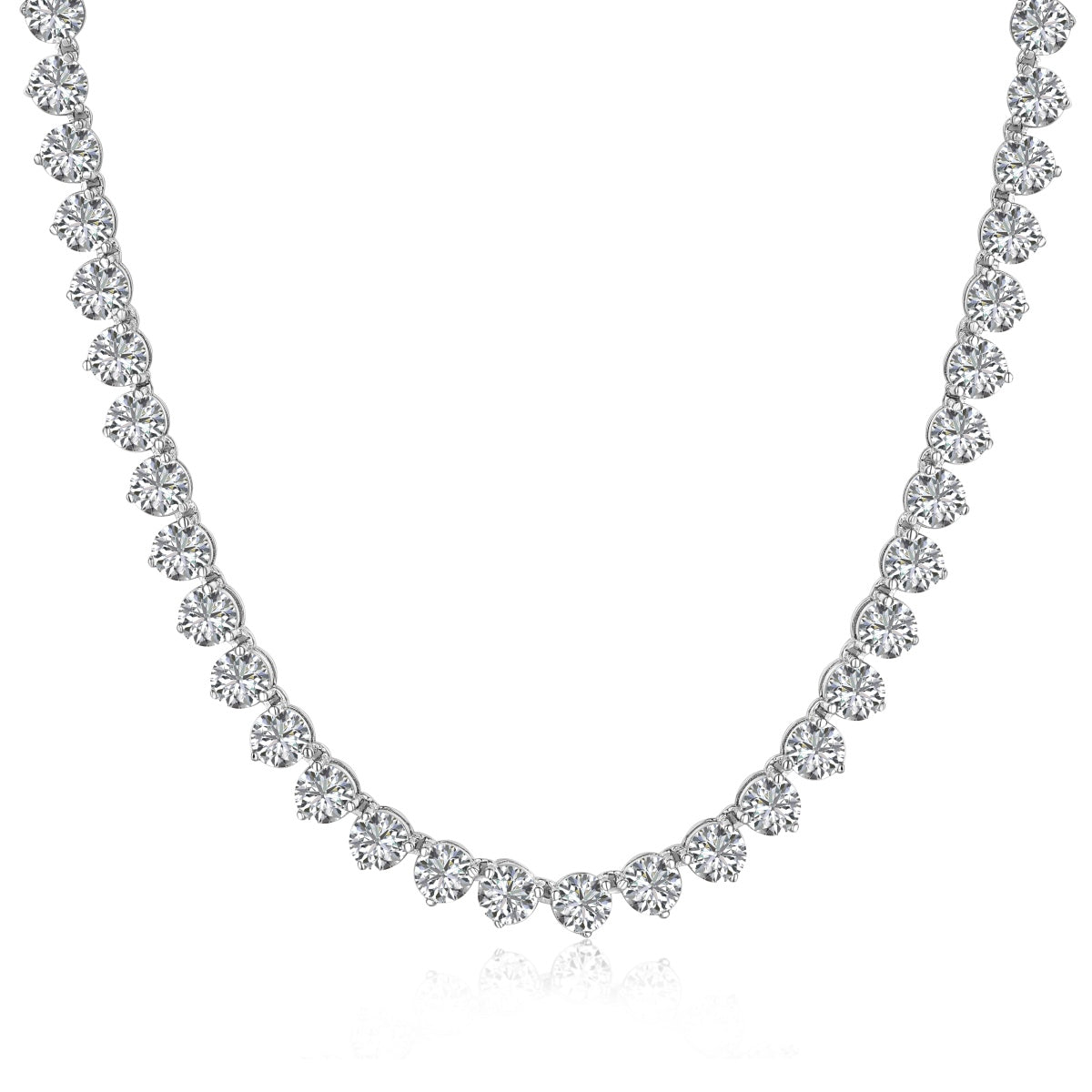 [Lora-Jewelry] Collier tennis orné de cœurs taillés