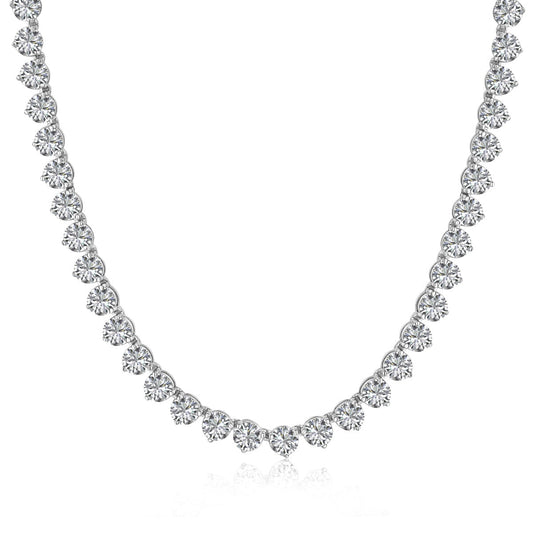 [Lora-Jewelry] Collier tennis orné de cœurs taillés